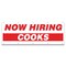 Signmission Now Hiring Cooks Banner Apply Inside Accepting Application Single Sided B-120-30222 - alternate 1